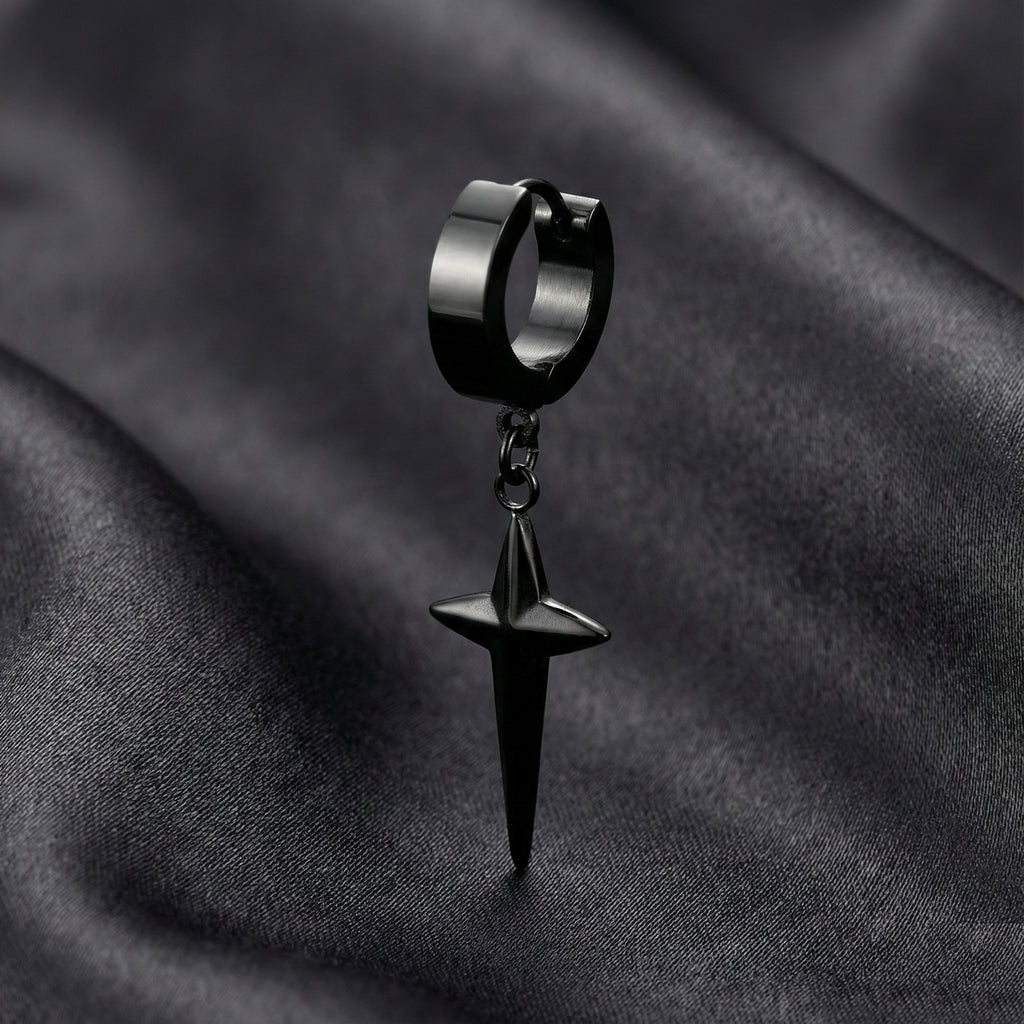 Easter Star Cross Earrings Flash Sale Star Cross Dangle Hoop Earrings For Men