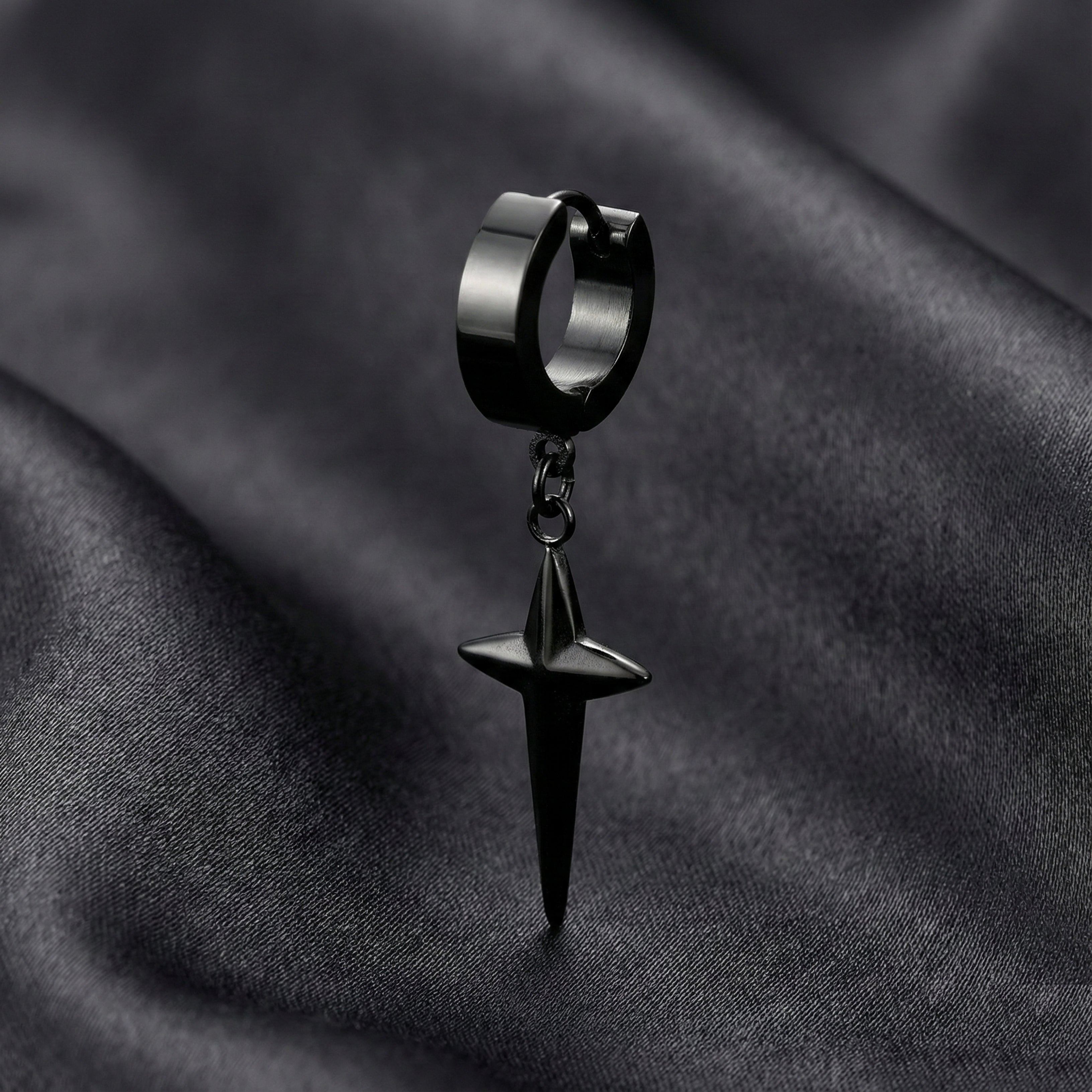 Easter Star Cross Earrings Flash Sale Star Cross Dangle Hoop Earrings For Men