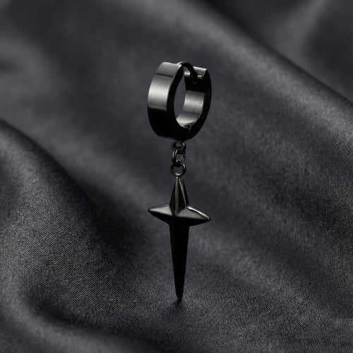 Easter Star Cross Earrings Flash Sale Star Cross Dangle Hoop Earrings For Men