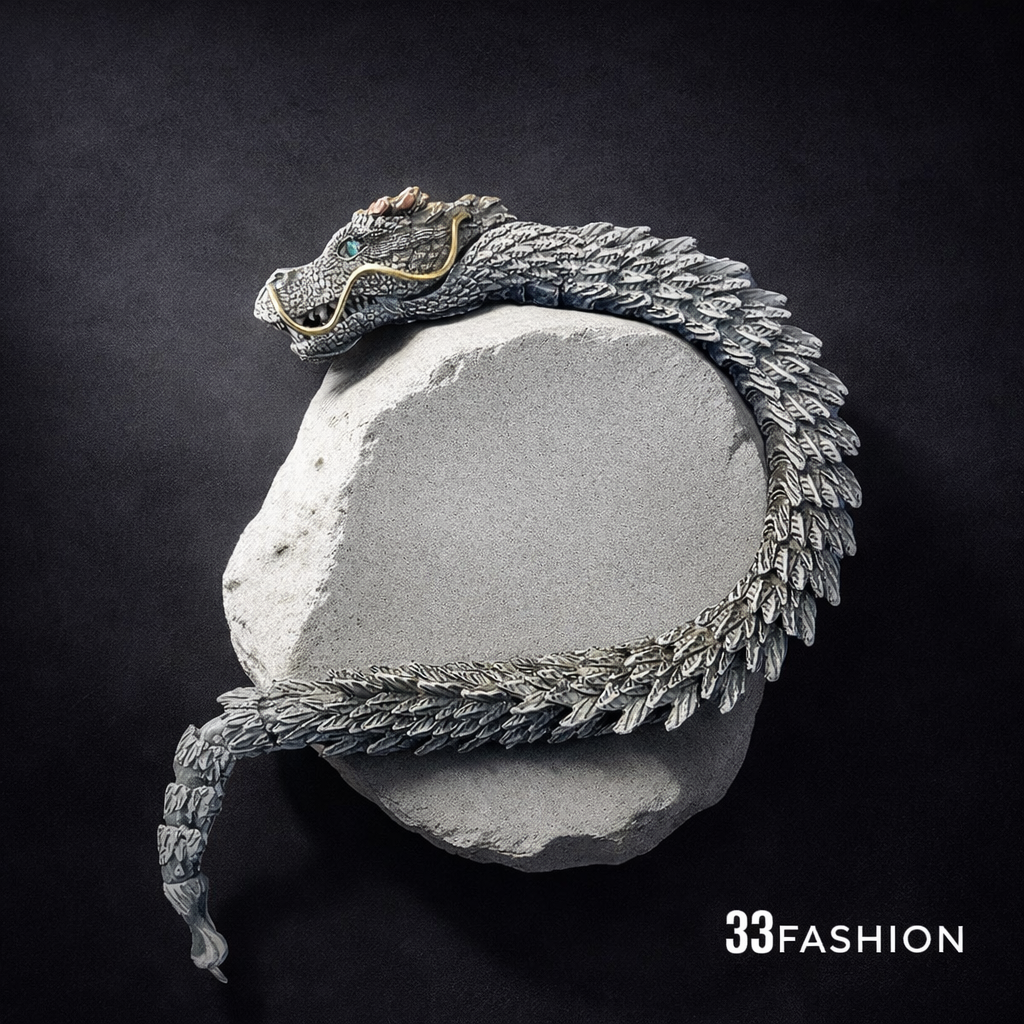 DRAGON GOT  - "12"mm Pure Copper Bracelet with Hook Buckle for Men & Boys ("9" inch)