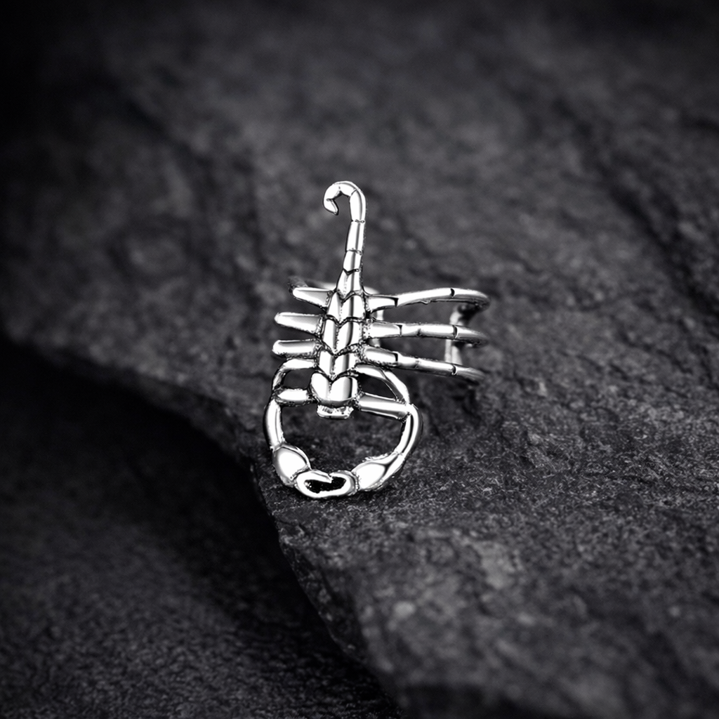 SCORPION STINGER - Non Piercing Earring – Pure Stainless Steel for Men and Boys (2 Pcs)